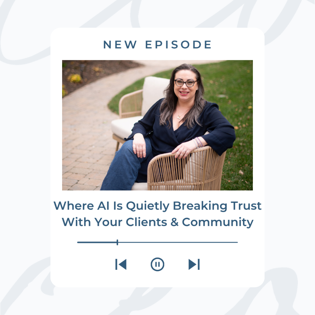Racheal Cook discussing where AI is breaking trust in relationship-based businesses, Promote Yourself to CEO podcast.